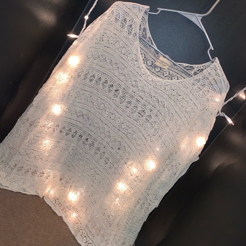 cream knit top